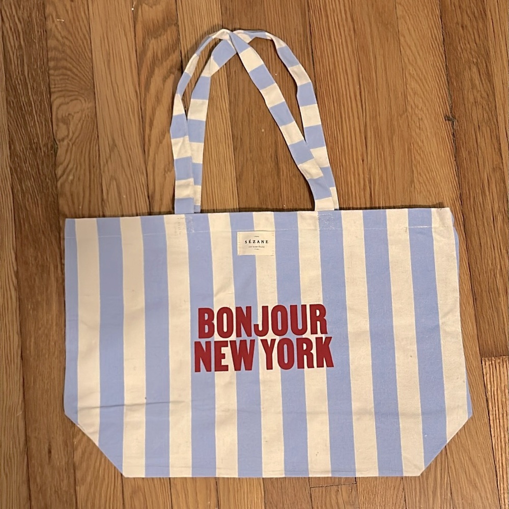 NWOT Sezane Bonjour New York Tote